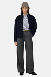 Blazer in Wool Pinstripe, Navy blue, thumb, 2