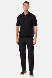 Pantalon En Pure Laine Travel, Noir, hi-res