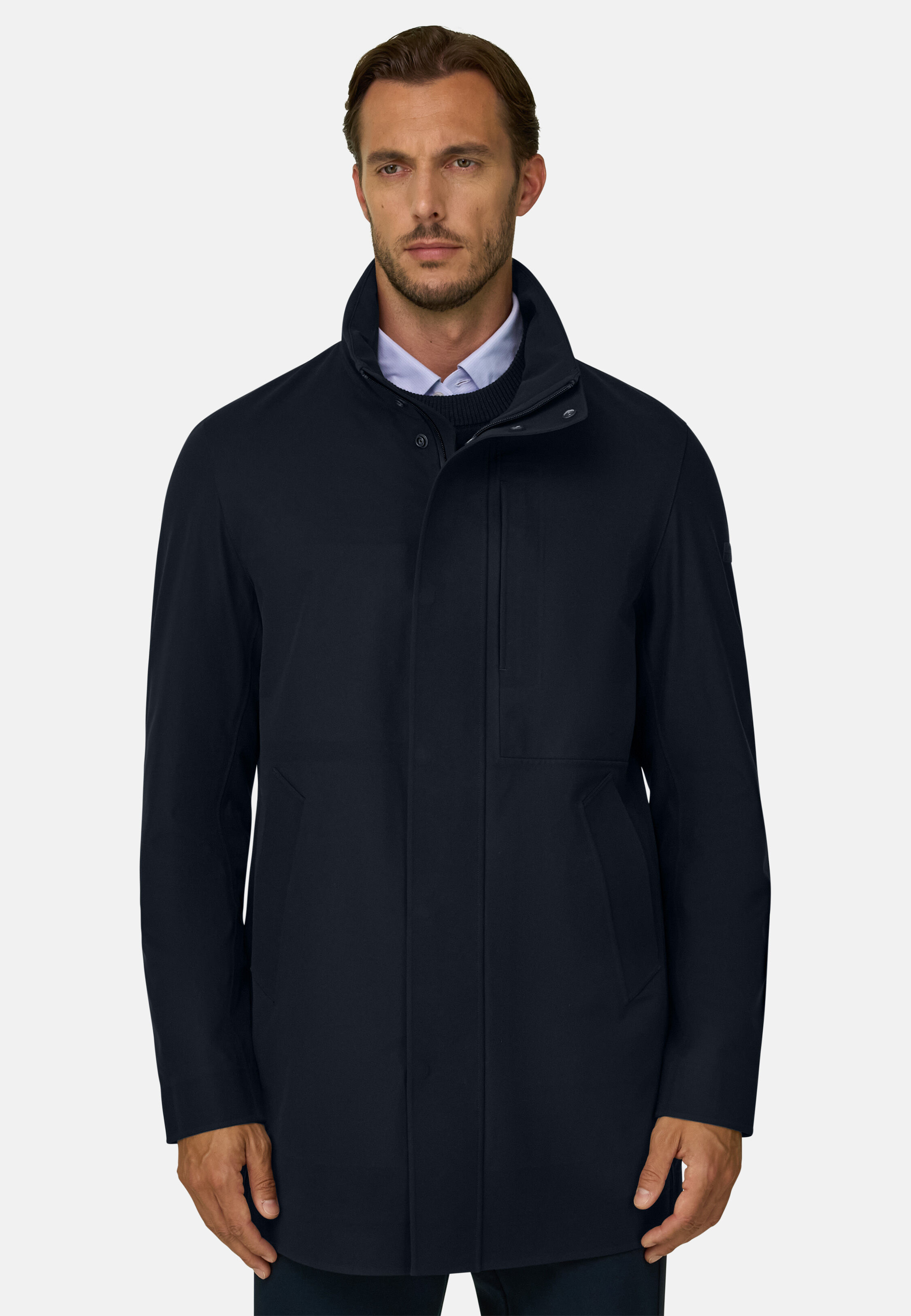 Car Coat aus technischem Gewebe B Tech, Navy blau, hi-res, 1