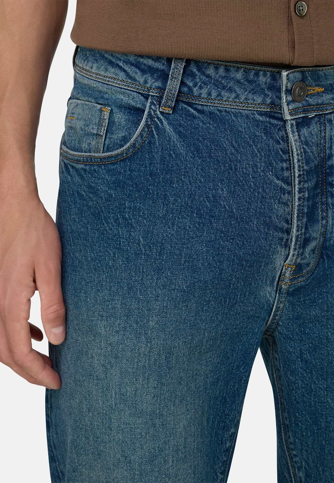 Jeans in Stretch Denim Medium Blue, Medium Blue, hi-res, 3
