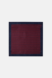 Micro Patterned Silk Pocket Square, Burgundy, hi-res