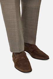 Leather Loafers, Dark brown, hi-res