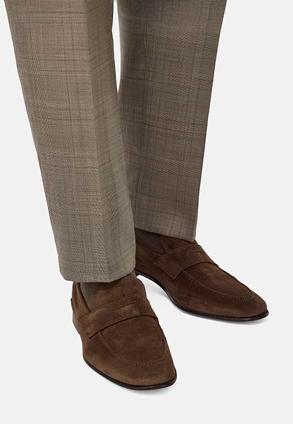 Leather Loafers, Dark brown, hi-res