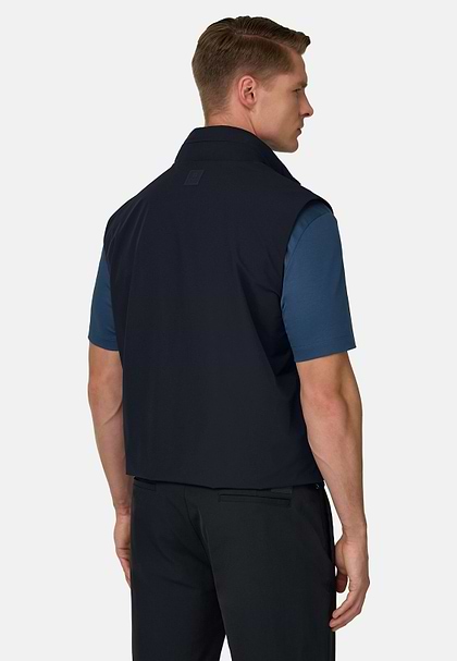 Kamizelka z tkaniny technicznej, Navy blue, hi-res