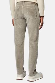 Jeans aus elastischem Samt, Schlamm, hi-res