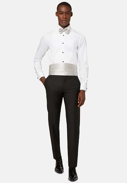 Tuxedo Pants in Wool, Black, hi-res