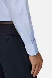 Shirt Patterned Cotton Slim Fit, Light Blue, thumb, 4