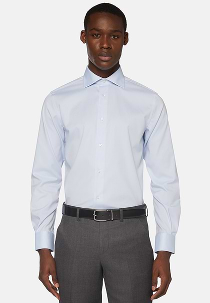 Stretch P.Point Windsor Collar Shirt Regular Fit, Light blue, hi-res