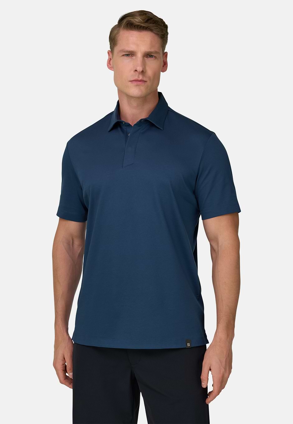 High-Performance Piqué Polo Shirt with S-Cafè® Yarn, Air-blue, hi-res