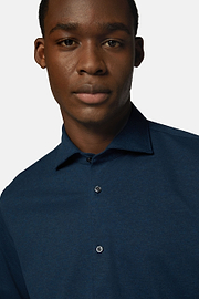 Poloshirt aus Piqué Regular Fit, Indigo, hi-res