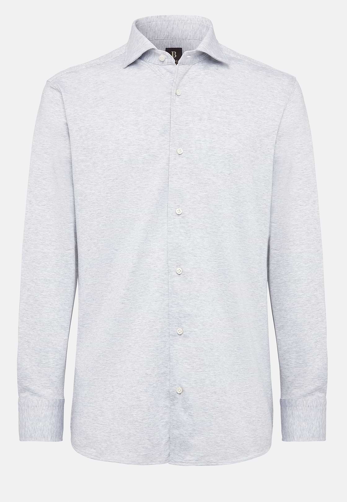 Regular Fit Cotton Jersey Polo Shirt, Light grey, hi-res