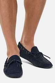 Wind Loafers in Suede Leather, Navy blue, hi-res