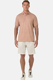 Stretch Cotton Bermuda Shorts, White, hi-res