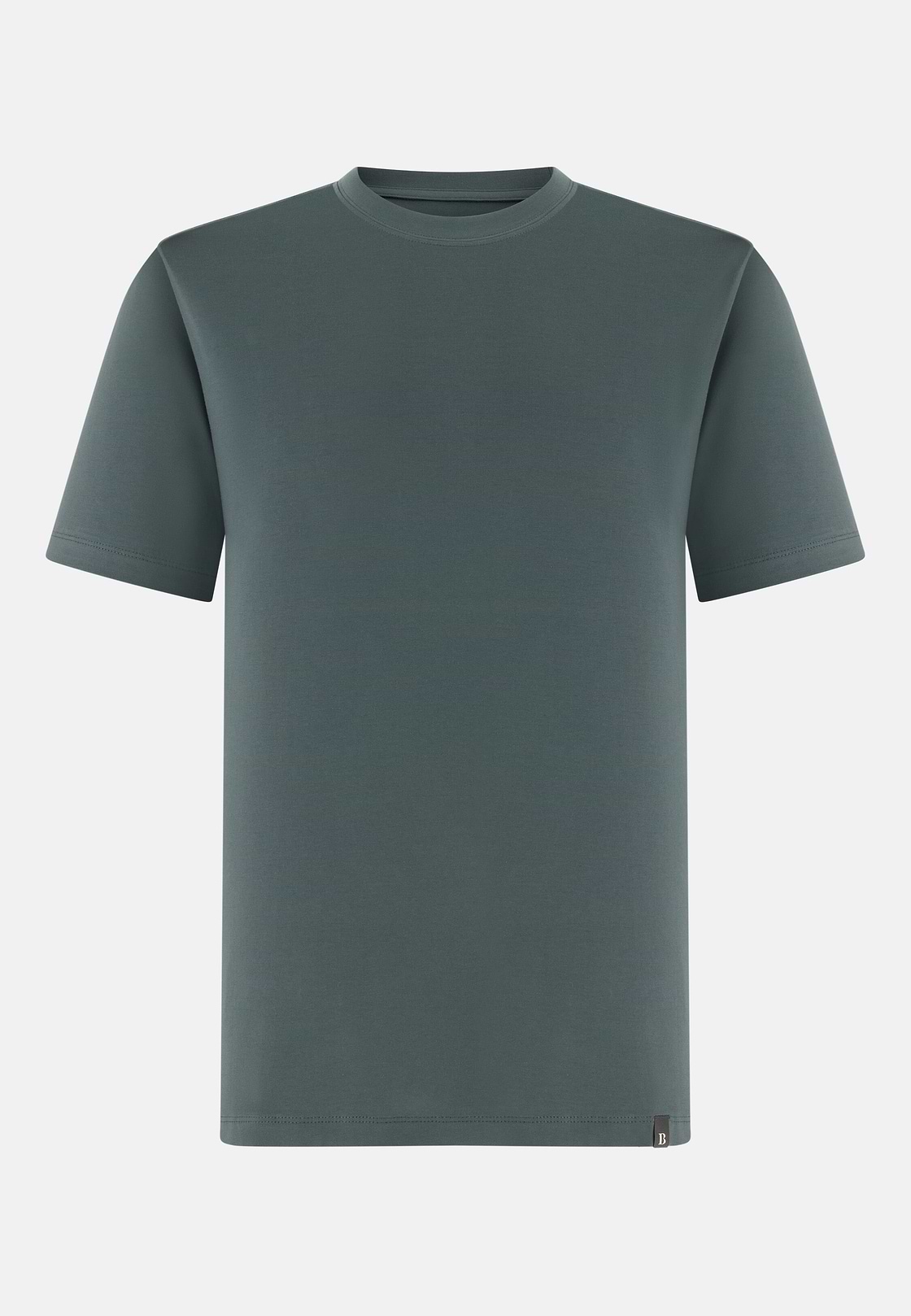 T-Shirt aus elastischer Supima-Baumwolle, Grün, hi-res, 5