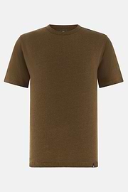T-Shirt Aus Stretch-Leinen-Jersey, Braun, thumb, 5