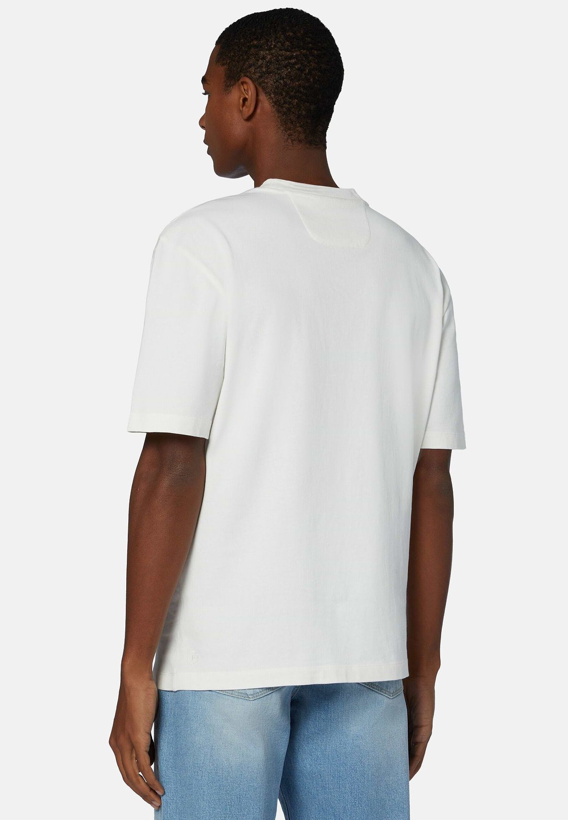 Organic Cotton Blend T-Shirt, White, hi-res