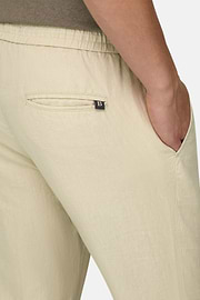 Linen Coulisse Pants, Sand, thumb, 4