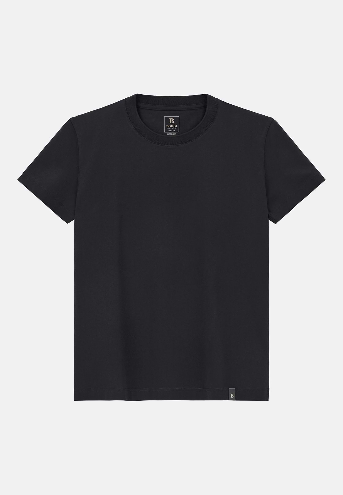 Cotton Silk T-shirt, Black, hi-res, 5