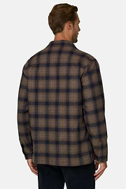 Hemdjacke mit Muster aus Wolle, Braun, thumb, 4