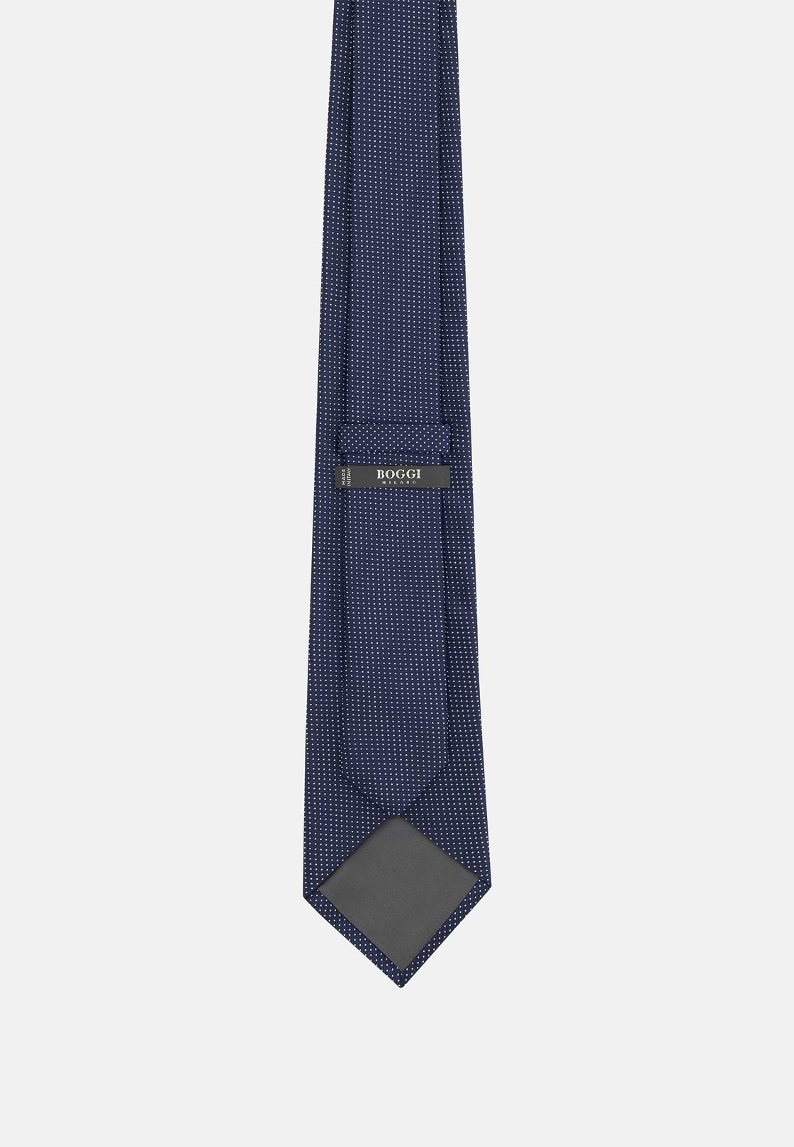 Polka Dot Silk Tie, Navy blue, hi-res, 3
