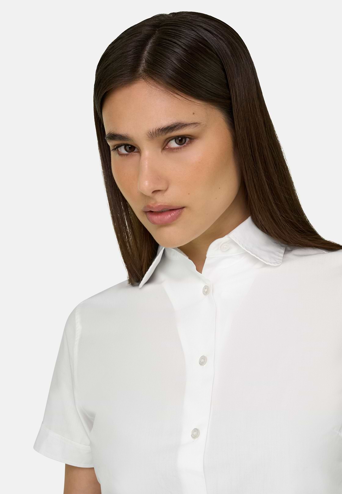 Camicia In Cotone Regular Fit, Bianco, hi-res, 4
