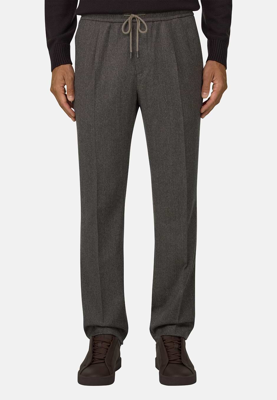 Pantalon City en Flanelle, Taupe, hi-res