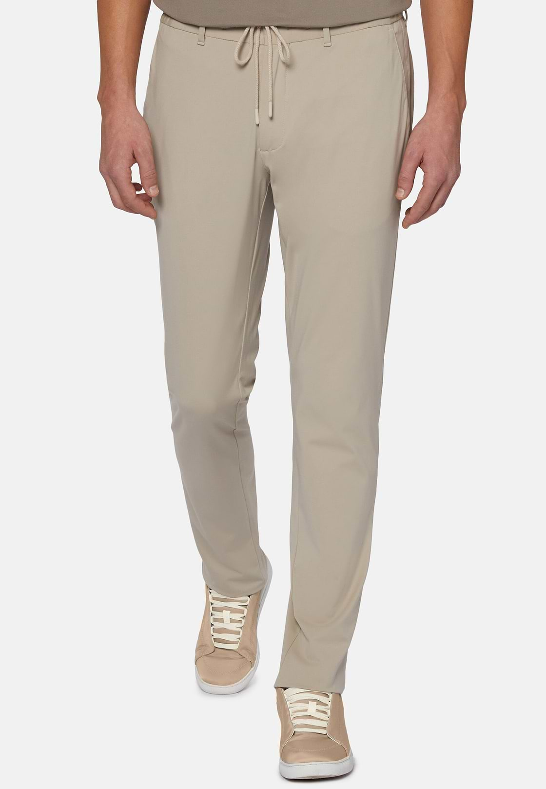 Pantalon En Nylon Extensible B Tech, Beige, hi-res