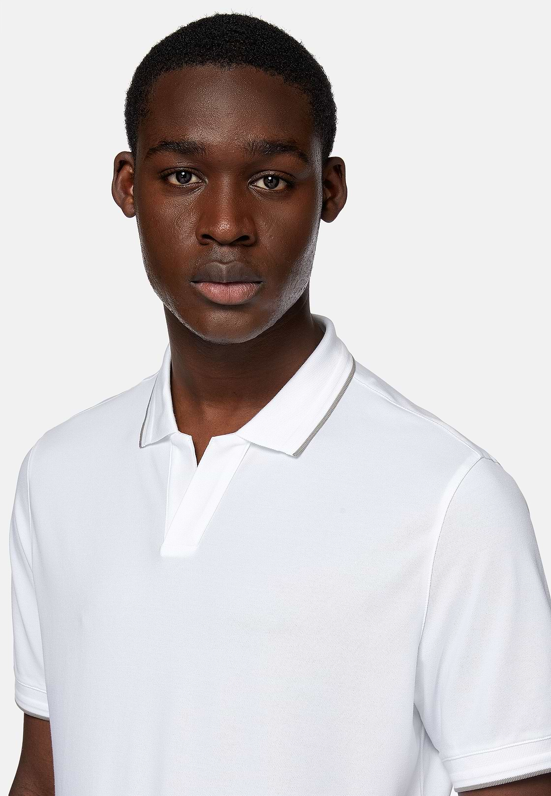 High-Performance Piqué Polo Shirt, White, hi-res