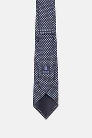 Silk Tie with Medallion Motifs, Navy blue, hi-res