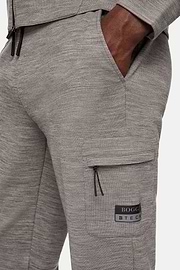 Lightweight Wool Blend Scuba Trousers, Grey, hi-res