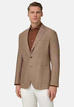 Herringbone Linen and Wool Jacket