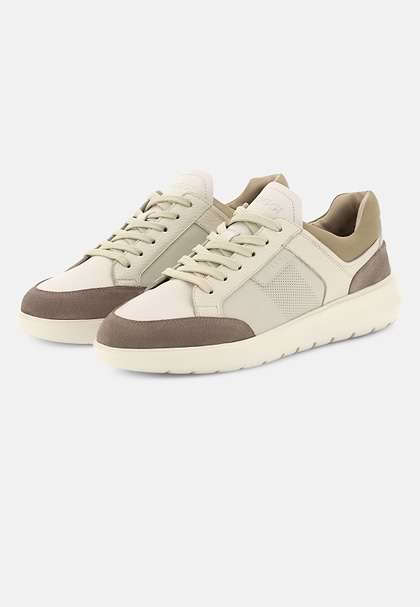 Sneaker Nimbus aus Leder und technischem Gewebe, Weiß, hi-res