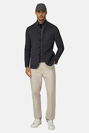 Blazer Diagonal Wool Blend WOOLTECH, Charcoal, thumb, 2