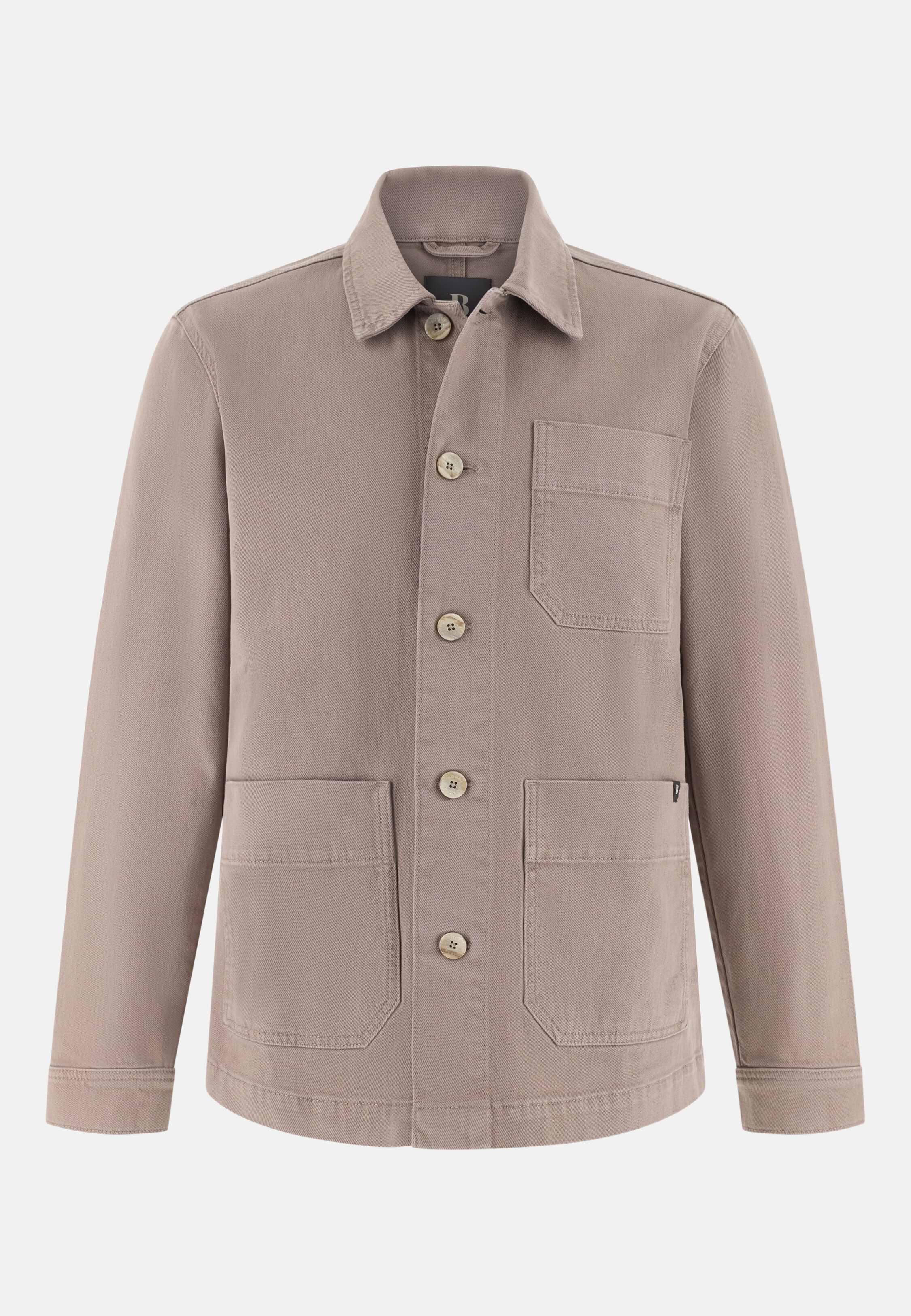 Men's Work Shirt Jacket in Cotton, Taupe | Boggi Milano