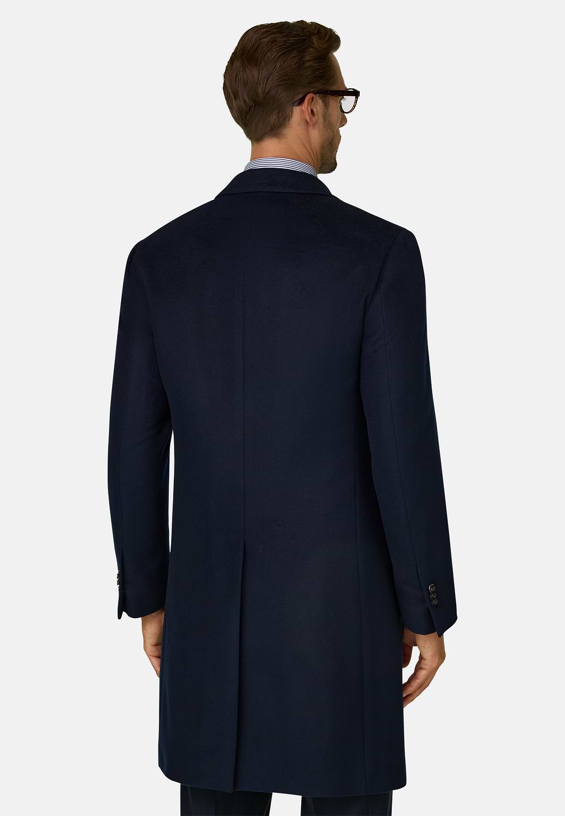 Single-Breasted Wool Coat, Navy blue, hi-res, 4