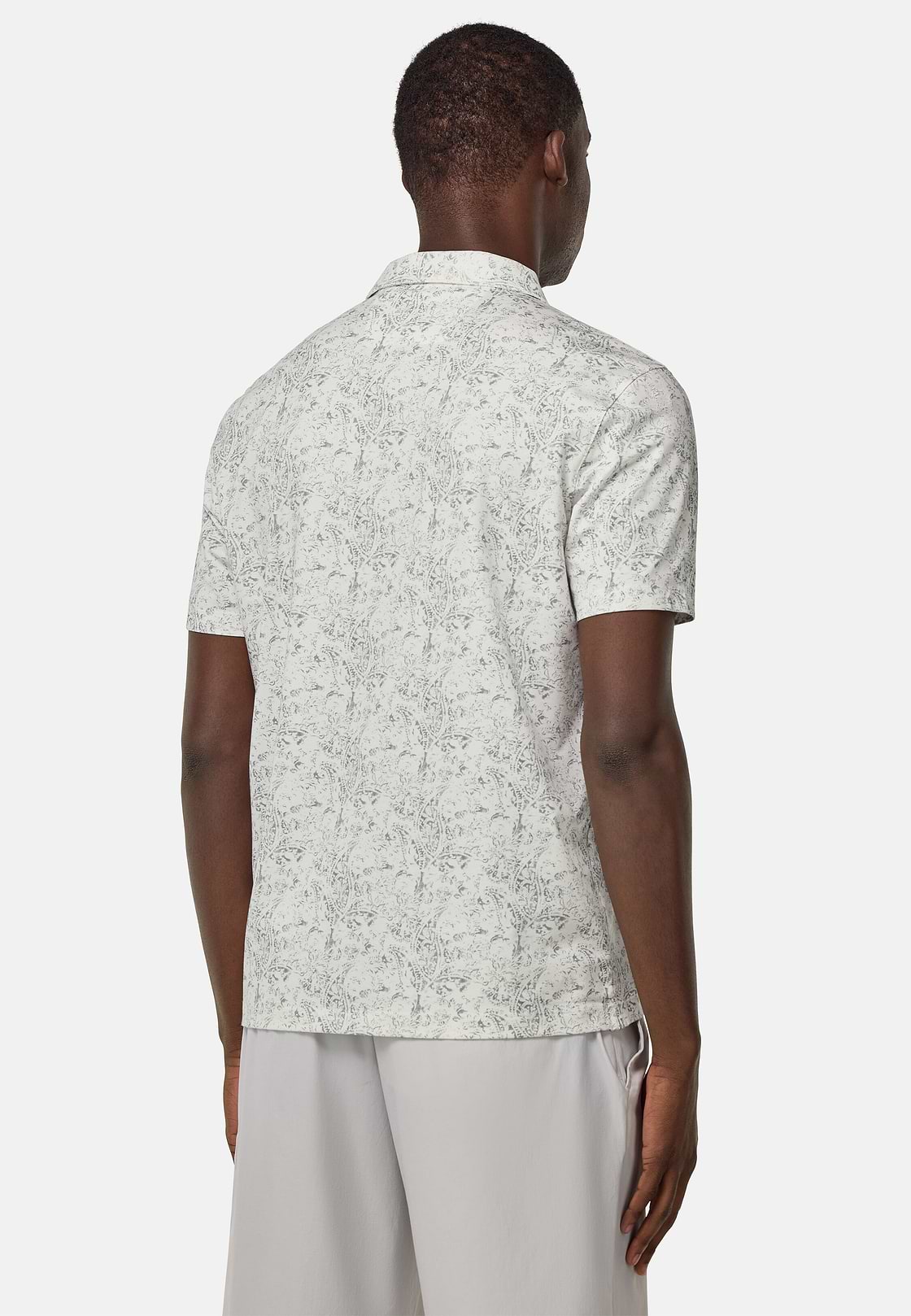 Cotton Blend Jersey Polo Shirt, Ice, hi-res