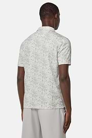 Cotton Blend Jersey Polo Shirt, Ice, hi-res