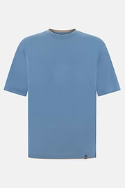 T-shirt In Cotone Pima, Azzurro, thumb, 5