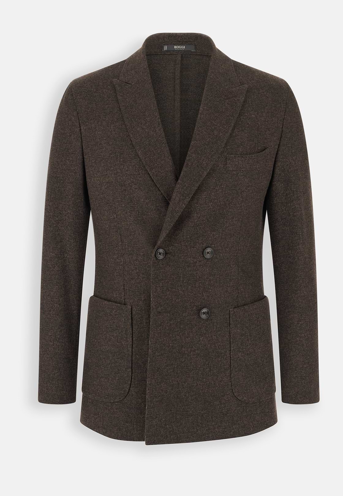 Blazer Double-Breasted Viscose Blend, Brown, hi-res, 6