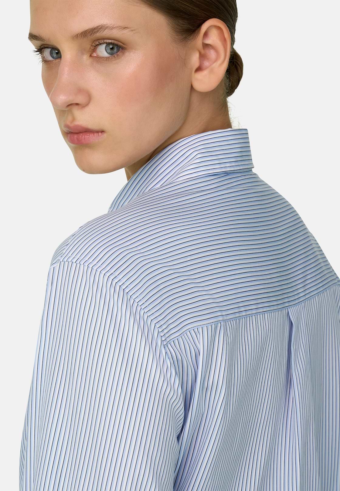Striped Shirt Open Collar, Light Blue, hi-res, 3