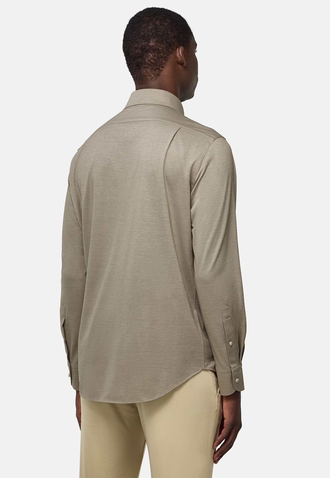 Polohemd Aus Japanischem Jersey Regular Fit, Taupe, hi-res