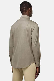 Polohemd Aus Japanischem Jersey Regular Fit, Taupe, hi-res