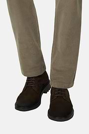 Stiefeletten aus Veloursleder, Dunkelbraun, thumb, 2