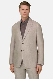 Anzug Aus Leinen, Taupe, thumb, 1