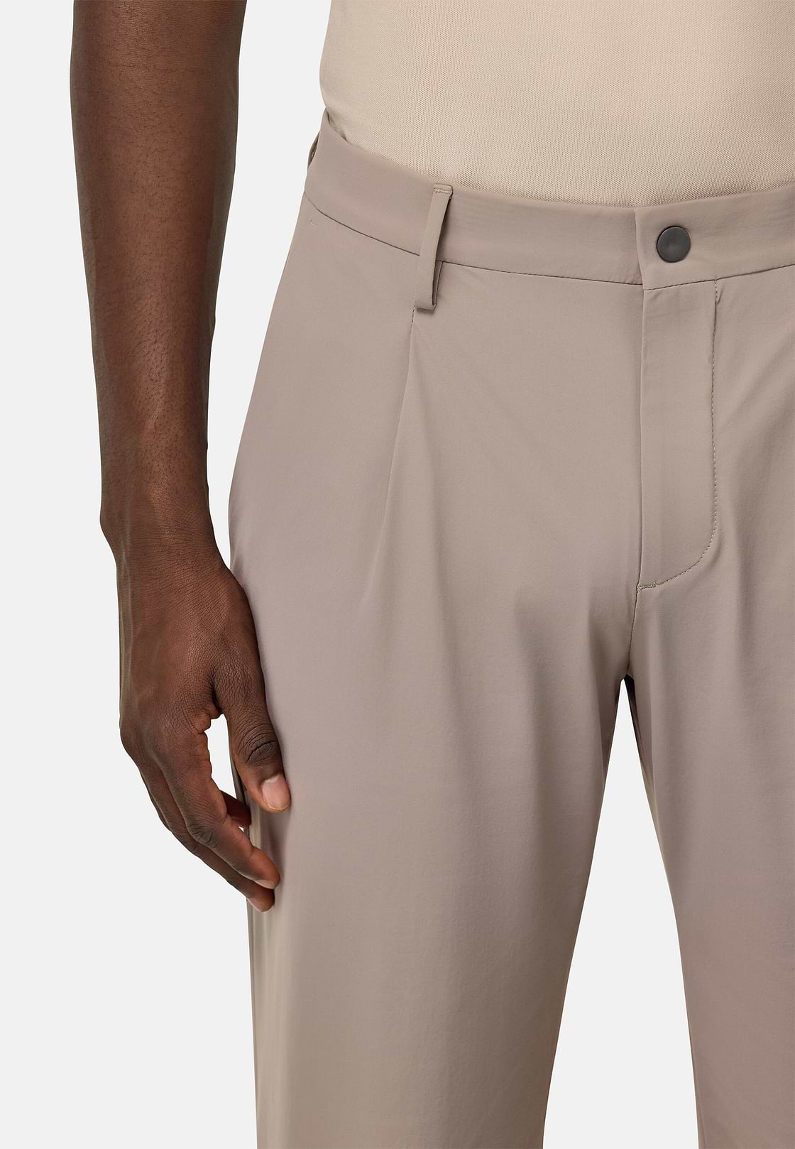 Pantalón De Nailon Elástico B Tech, Barro, hi-res