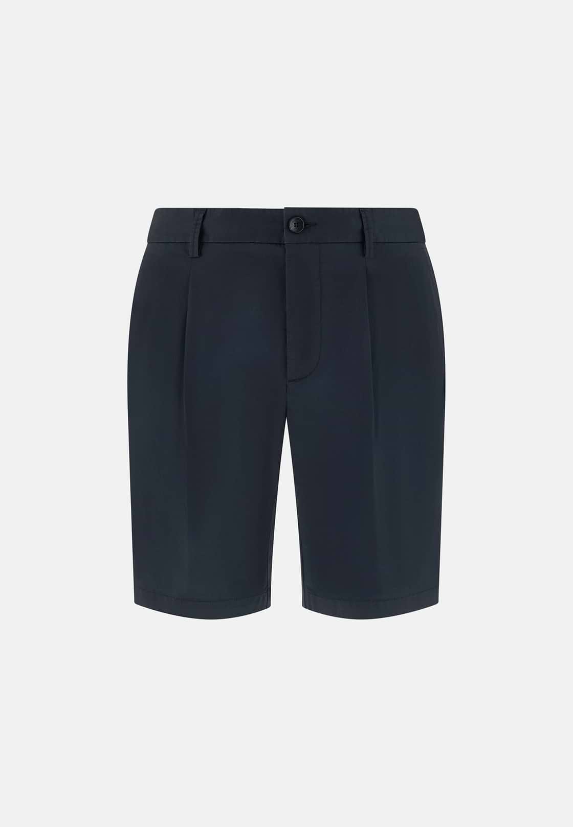 Bermuda In Cotone Con Coulisse, Navy, hi-res, 5
