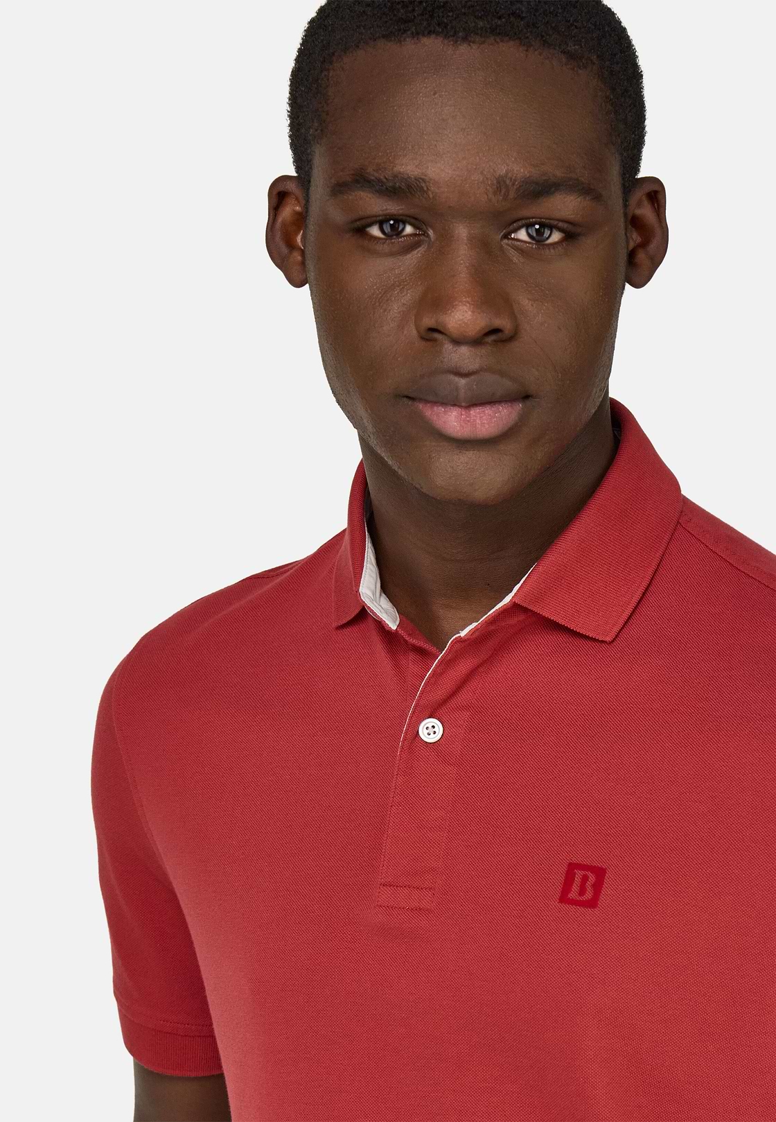 Polo Aus Baumwollpikee., Rot, hi-res, 4