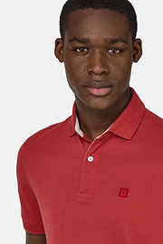 Polo Aus Baumwollpikee., Rot, thumb, 4
