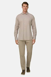 Polohemd Aus Piqué, Taupe, thumb, 2