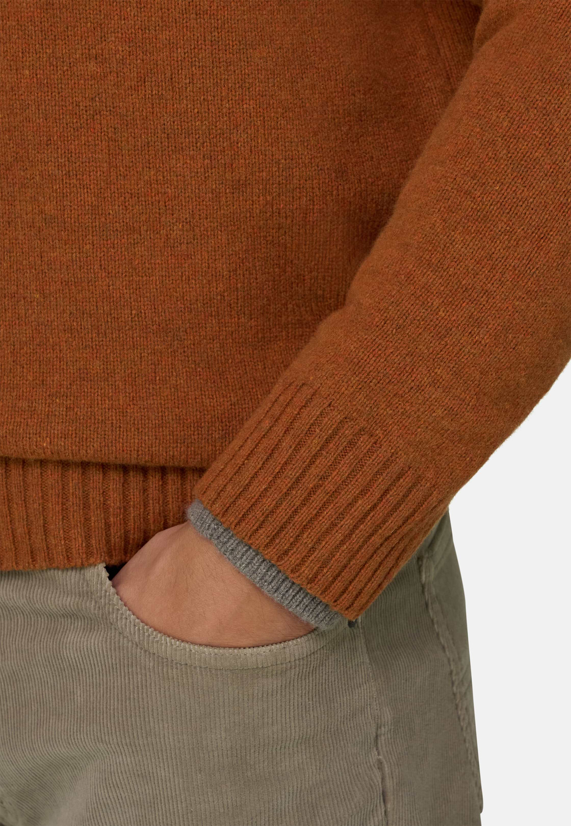 Crew Neck Jumper in Wool Blend, Rot, hi-res, 3